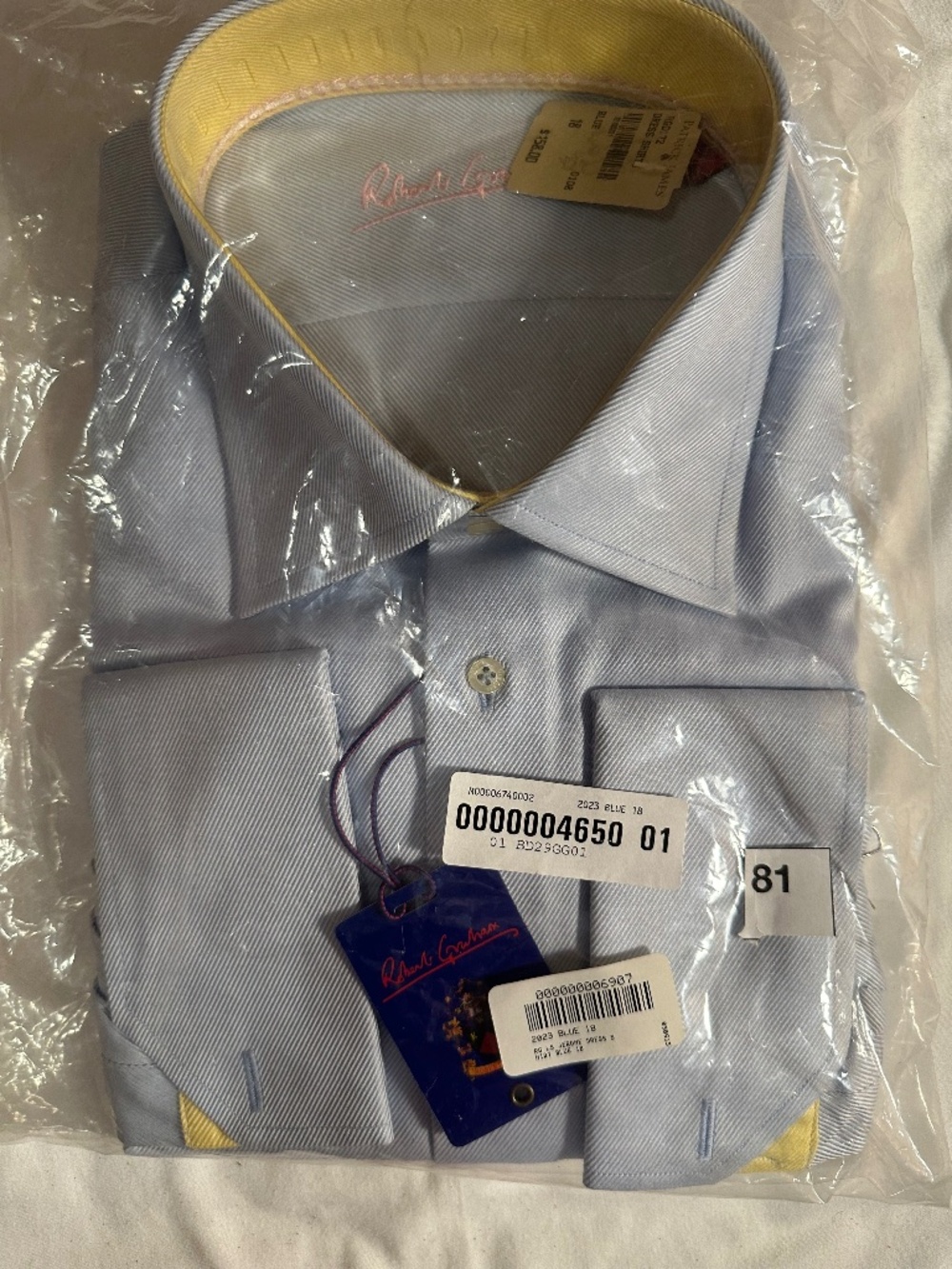 Robert Graham XL/XXL blue men dress shirt